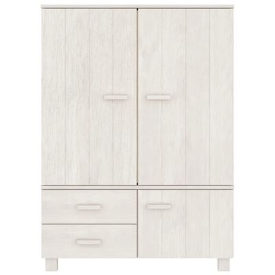 vidaXL Dulap haine „HAMAR”, alb, 99x45x137 cm, lemn masiv de pin