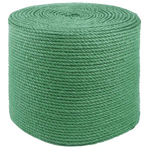 vidaXL Fr&acirc;nghie din Jute 6 mm Verde 100% jute Tossa