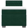 vidaXL Pat box spring cu saltea, verde &icirc;nchis, 90x190 cm, catifea