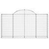 vidaXL Coșuri gabion arcuite 18 buc, 200x30x100/120 cm fier galvanizat