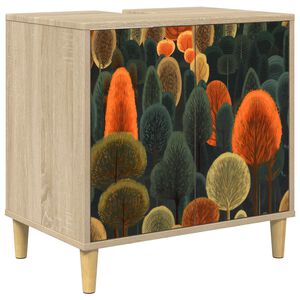 vidaXL Dulap de Baie ZAANDAM Sonoma 60 x 40 x 60 cm Lemn prelucrat