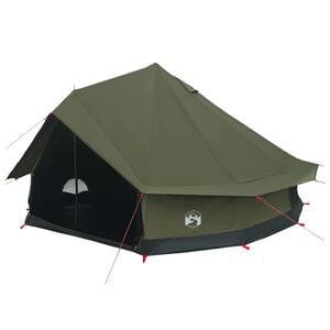 vidaXL Cort de Familie 10 persoană Verde Army Bumbac sintetic