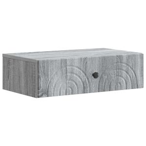 vidaXL Masă laterală montată pe perete Sonoma gri 59 x 34,5 x 17 cm