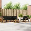 vidaXL Set de canapele de exterior cu pernă 7 pcs Natural și Negru