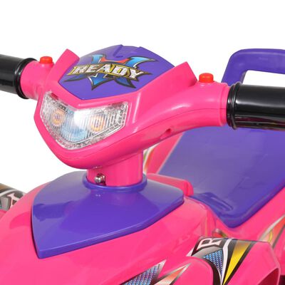 vidaXL ATV de plimbare pentru copii cu sunet și lumină roz și violet