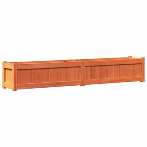 vidaXL Jardinieră de grădină, maro ceruit, 180x31x31 cm lemn masiv pin