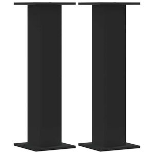 vidaXL Suporturi de plante, 2 buc., negru, 30x30x95 cm, lemn prelucrat