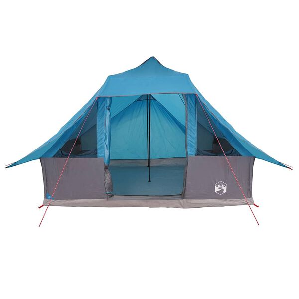 vidaXL Cort Tipi cu acoperiș albastru 364 x 281 x 257 cm tafta