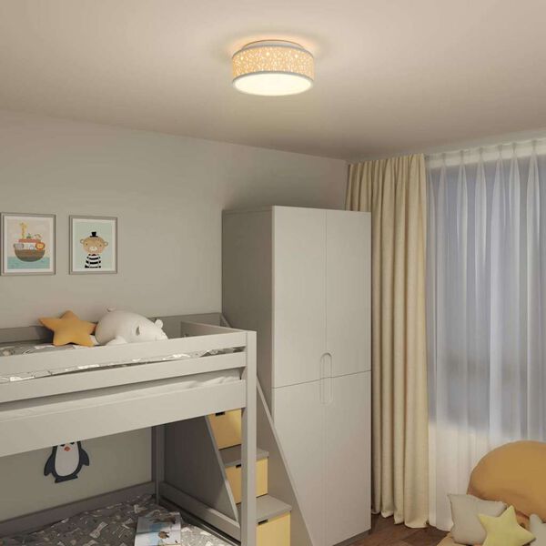 vidaXL Lampă de tavă Gri 30 x 30 x 13,5 cm țesătură