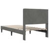 vidaXL Cadru de pat cu headboard Gri &icirc;nchis 80 x 200 cm Catifea