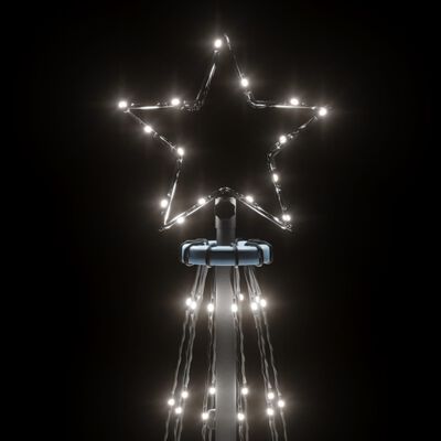 vidaXL Brad de Crăciun, 310 LED-uri, alb rece, 300 cm, cu țăruș