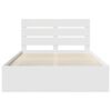 vidaXL Cadru de pat cu headboard Alb 140 x 190 cm Lemn de pin masiv