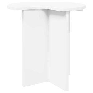 vidaXL Masă laterală Alb &Oslash; 39 x 38 cm Lemn prelucrat