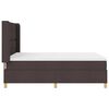 vidaXL Pat cu arcuri cu saltea cu headboard Maro 140 x 190 cm țesătură