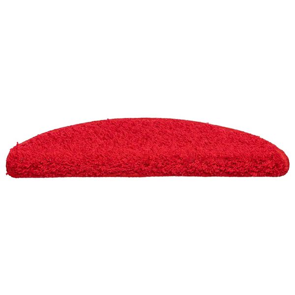 vidaXL Covorașe pentru scări, 20 buc., 56x17x3 cm, roșii, semirotunde