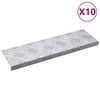 vidaXL Trepte 10 buc. 60 x 18 x 2,5 cm Argintiu Aluminiu