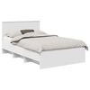 vidaXL Cadru de pat cu headboard Alb 120 x 123 cm Lemn compozit