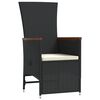 vidaXL Set mobilier de exterior cu perne, 11 piese, negru, poliratan