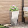 vidaXL Jardinieră 2 pcs Argintiu 40 x 40 x 75 cm Oţel inoxidabil