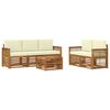 vidaXL Set de canapele de exterior 6 buc. Natural și Crem