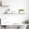 vidaXL Raft de perete suspendat, stejar, 120x23,5x3,8 cm, MDF
