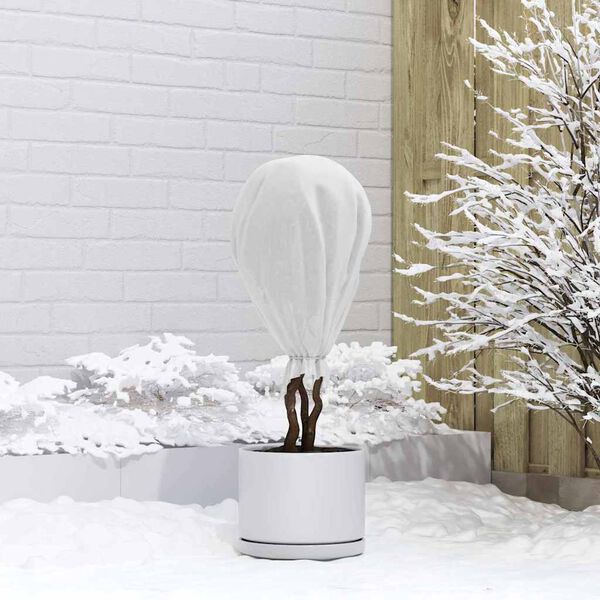 vidaXL Fleece de Protecție pentru Plante &icirc;mpotriva &Icirc;nghețului Alb