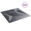 vidaXL Panouri de perete Stea 24 pcs Gri Star 50 x 50 cm Spumă XPS