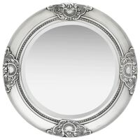 vidaXL Oglindă de perete în stil baroc, argintiu, 50 cm