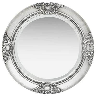 vidaXL Oglindă de perete în stil baroc, argintiu, 50 cm