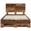 vidaXL Cadru de pat cu headboard Lemn vechi 120 x 190 cm Lemn compozit