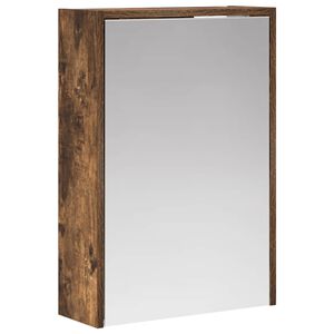 vidaXL Dulap cu oglindă pentru baie Stejar fumuriu 43 x 16 x 62.5 cm