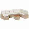 vidaXL Set de canapele pentru grădină cu pernă 9 pcs Bej Rattan poli