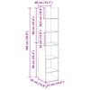 vidaXL Bibliotecă, stejar Sonoma, 40x35x180 cm, lemn prelucrat