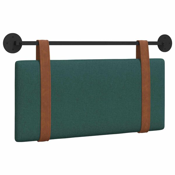 vidaXL Cap de pat suspendat Verde &icirc;nchis 90 x 55 x 5 cm PU antic