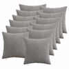 vidaXL Husă pentru pernă 12 buc. ALMELO Gri deschis 50 x 50 cm cord