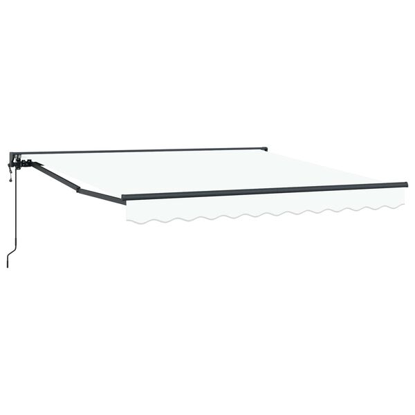 vidaXL Cortina Retractabilă Alb 300 x 250 cm Aluminiu și țesătură