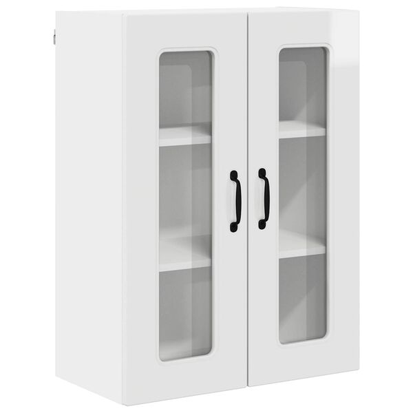 vidaXL Dulap de bucătărie Kalmar Alb lucios 60 x 31 x 80 cm