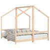vidaXL Cadru de pat pentru copii, 2x(80x160) cm, lemn masiv de pin