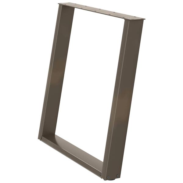 vidaXL Picioare de masă &icirc;n formă de U, 2 buc., oțel natural, 70x(72-73) cm