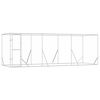 vidaXL Padoc de exterior pentru c&acirc;ini argintiu 6x2x2 m oțel galvanizat