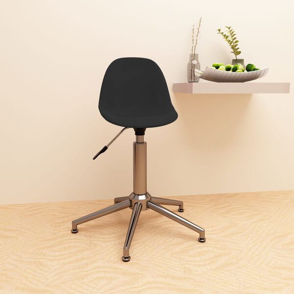 vidaXL Scaun de birou pivotant, negru, material textil