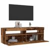 vidaXL Dulap TV cu lumini LED lemn vechi 120x35x40 cm lemn prelucrat