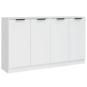 vidaXL Servante, 2 piese, alb, 60x30x70 cm, lemn prelucrat