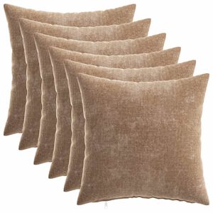 vidaXL Husă pentru pernă 6 buc. HEERLEN Maro 30 x 30 cm