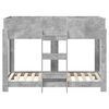 vidaXL Pat Etajat pentru Copii Gri din beton 80 x 160 cm Lemn compozit