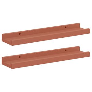 vidaXL Raft de perete 2 buc. Roșu 40 x 9 x 3 cm Lemn prelucrat