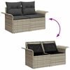 vidaXL Set de canapele pentru grădină 7 pcs Gri deschis Rattan poli