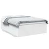 vidaXL Cadru de pat, alb ,135x190 cm, lemn prelucrat