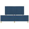 vidaXL Cadru de pat cu headboard albastru 180 x 200 cm țesătură