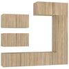 vidaXL Set dulap TV, 6 piese, stejar sonoma, lemn prelucrat